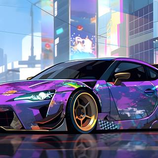 Cars purple wallpaper