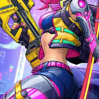 Cyberpunk girl iPhone wallpaper