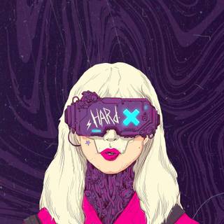 Cyberpunk girl iPhone wallpaper