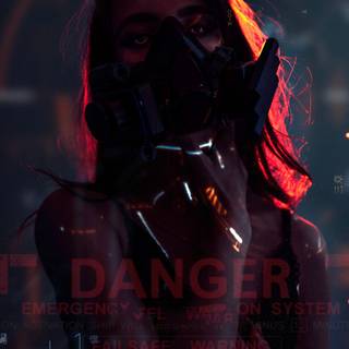 Cyberpunk girl iPhone wallpaper