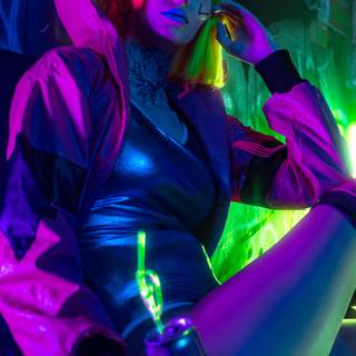 Cyberpunk girl iPhone wallpaper