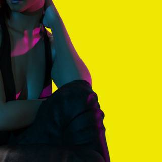 Cyberpunk girl iPhone wallpaper