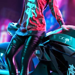 Cyberpunk girl iPhone wallpaper