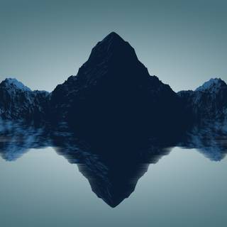 Winter minimalist mountain wallpaper