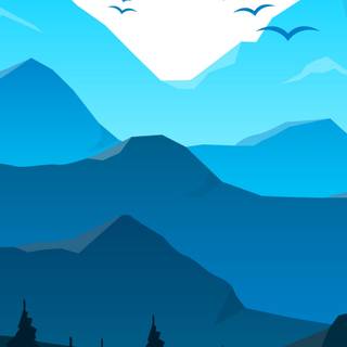 Minimal mountain phone wallpaper