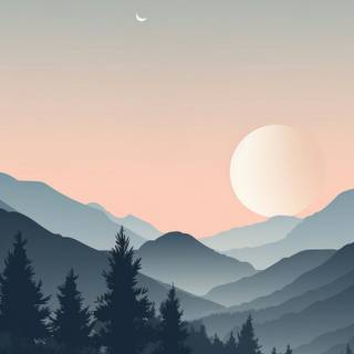 Minimal mountain phone wallpaper