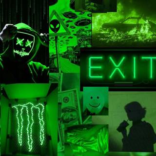 Neon green phone wallpaper