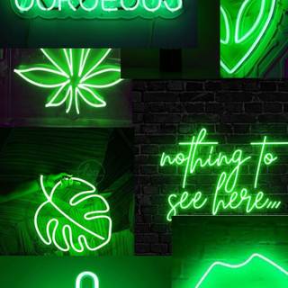 Neon green phone wallpaper
