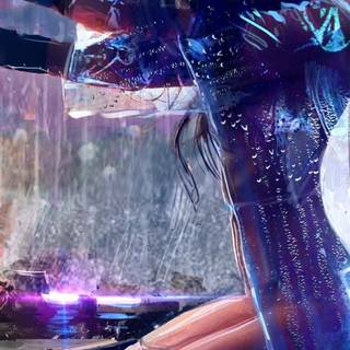 Cyberpunk girl iPhone wallpaper