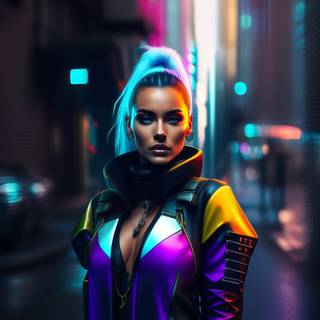 Cyberpunk girl iPhone wallpaper