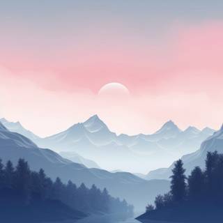 Minimal mountain phone wallpaper