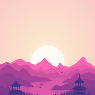 Minimal mountain phone wallpaper