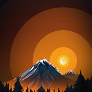 Minimal mountain phone wallpaper