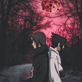 Itachi and Sasuke phone wallpaper