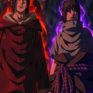 Itachi and Sasuke phone wallpaper