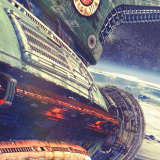 Retro futurism iPhone wallpaper