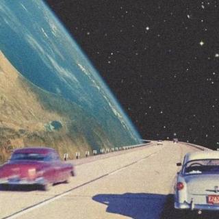 Retro futurism iPhone wallpaper