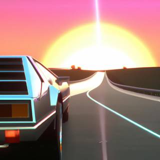 Retro futurism iPhone wallpaper