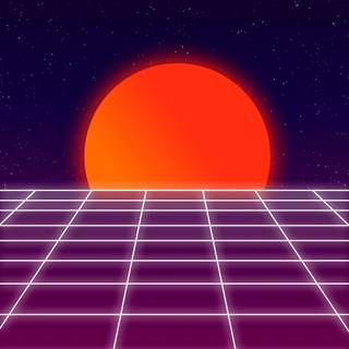 Retro futurism iPhone wallpaper