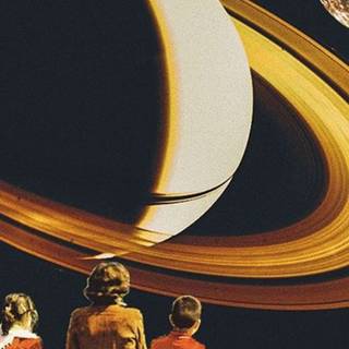 Retro futurism iPhone wallpaper