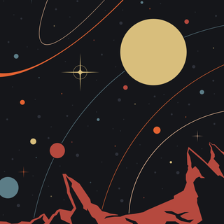 Retro futurism iPhone wallpaper