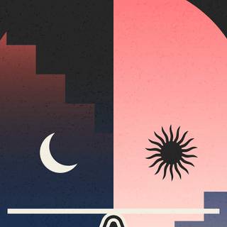 Retro futurism iPhone wallpaper