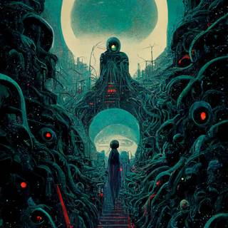 Retro futurism iPhone wallpaper