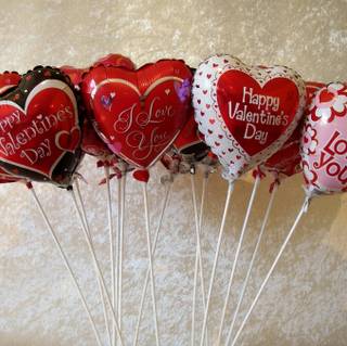 Valentines balloons wallpaper