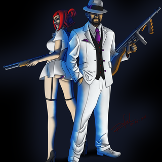 Gangster couple wallpaper