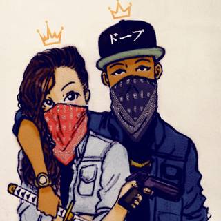 Gangster couple wallpaper