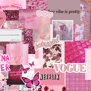 Aesthetic pink laptop HD wallpaper