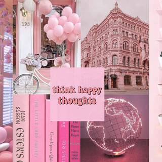 Aesthetic pink laptop HD wallpaper
