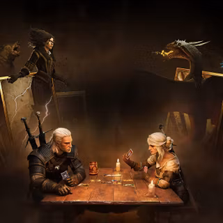 The Witcher logo 4k wallpaper