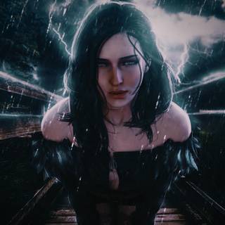 The Witcher logo 4k wallpaper