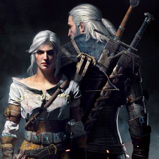 The Witcher logo 4k wallpaper