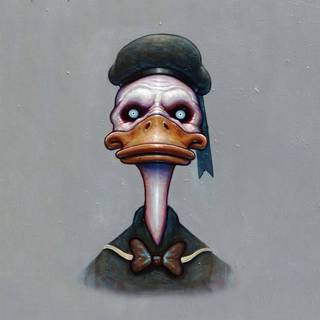 Donald Duck drip wallpaper