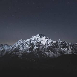 Mountains night winter wallpaper
