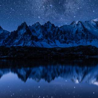 Night mountain phone wallpaper