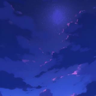 Anime aesthetic mountain wallpaper