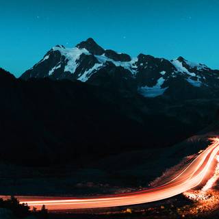 Night mountain phone wallpaper