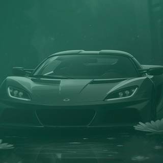 Dark green car wallpaper