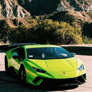 Green car phone wallpaper