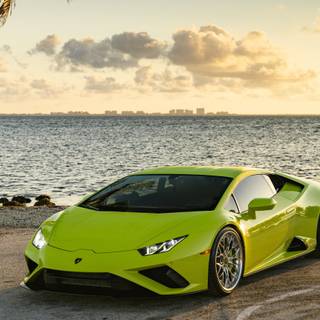 Green car phone wallpaper