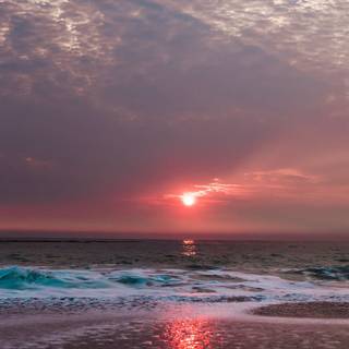 Beach sunset phone wallpaper