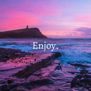 Beach sunset phone wallpaper