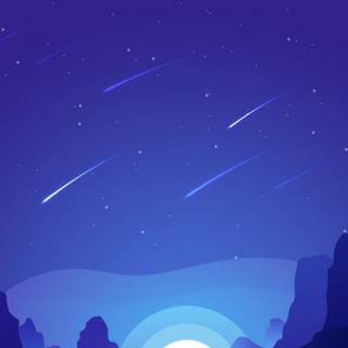 Blue minimalist iPhone wallpaper