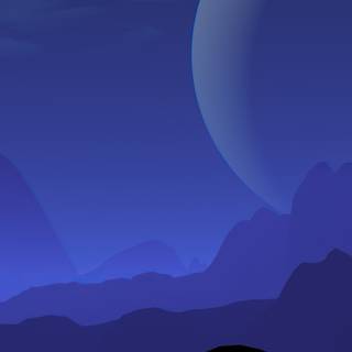 Blue minimalist iPhone wallpaper