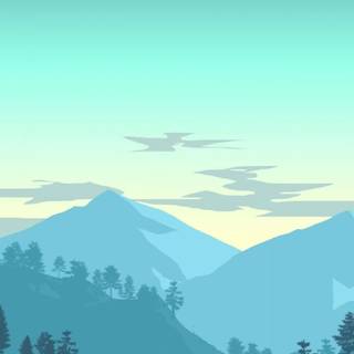 Blue minimalist iPhone wallpaper