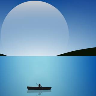 Blue minimalist iPhone wallpaper