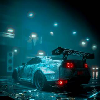 Green car phone wallpaper